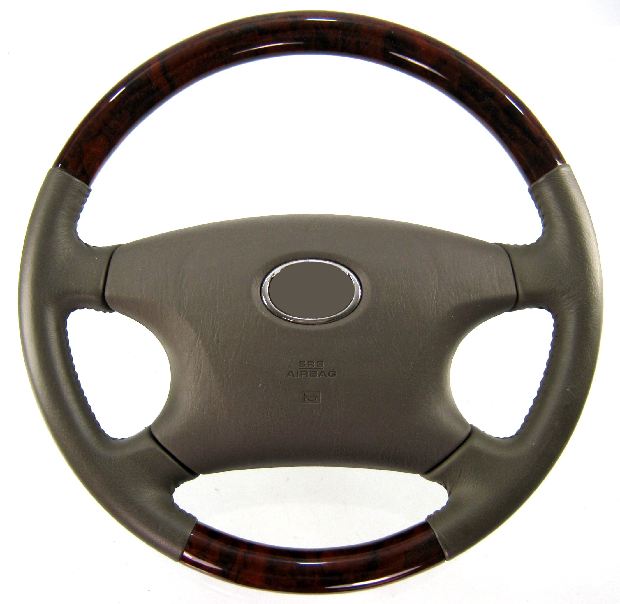 Walnut Wood Effect+Leather steering wheel for Toyota Hilux Mk6 Vigo